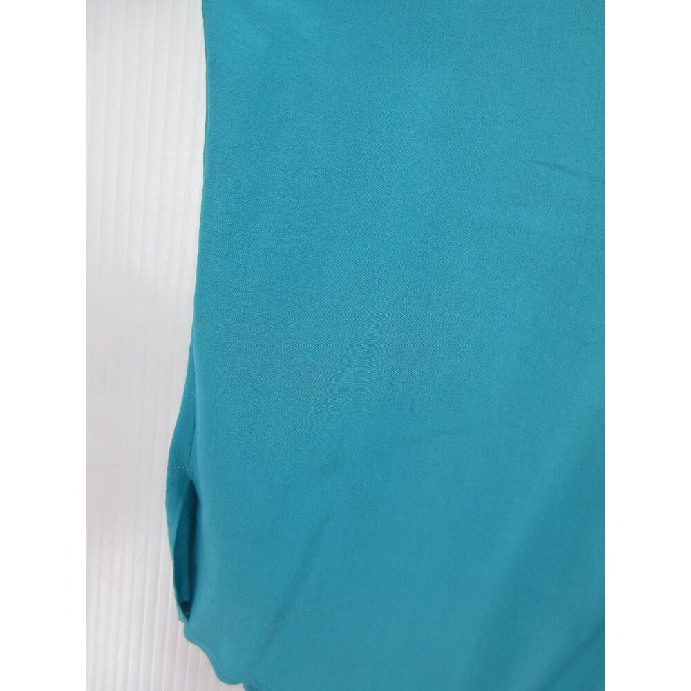 VINTAGE Fenn Wright & Manson Top Medium Large Silk Blouse Cropped * - Picture 8 of 14